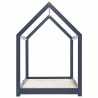 Estructura de cama infantil madera maciza pino gris 90x200 cm 4