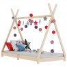 Estructura de cama infantil de madera maciza de pino 70x140 cm 1