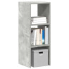 Librería apilable madera contrachapada gris cemento 30x30x80 cm 1