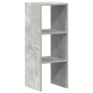 Librería apilable madera contrachapada gris cemento 30x30x80 cm H