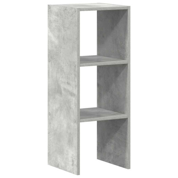 Librería apilable madera contrachapada gris cemento 30x30x80 cm M 2