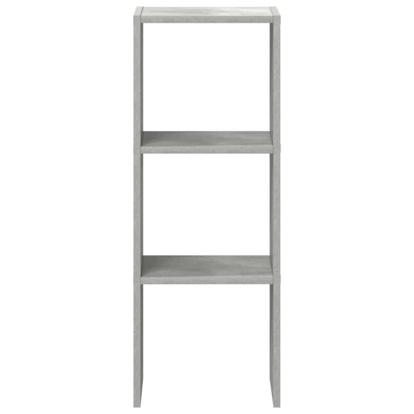 Librería apilable madera contrachapada gris cemento 30x30x80 cm M 4