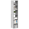 Librerías 2 uds madera contrachapada apilable sonoma gris 1