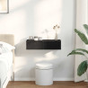 Estante de pared con cajones de madera contrachapada negro 3
