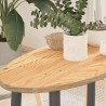 Tablero de mesa ovalado madera maciza de roble 80x40x2 cm 1