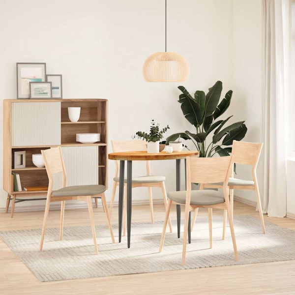 Tablero de mesa ovalado madera maciza de roble 80x40x4 cm M 3