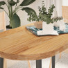 Tampo de mesa 120x60x4 cm carvalho maciça oval castanho-claro 1