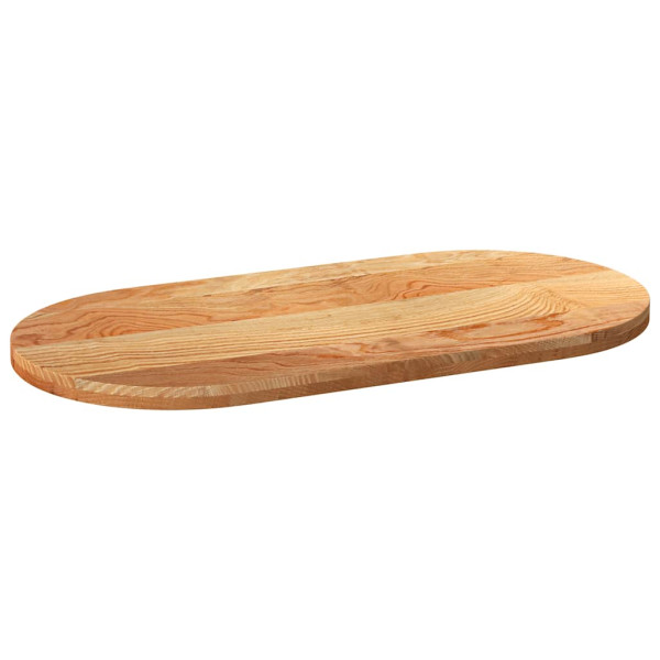 Tampo de mesa 120x60x4 cm carvalho maciça oval castanho-claro M 4