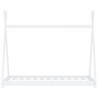 Estrutura de cama para crianças 70x140 cm pinho maciço branco 3