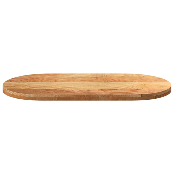 Tampo de mesa 120x60x4 cm carvalho maciça oval castanho-claro M 5