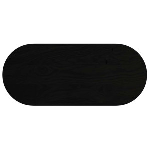 Tampo de mesa 140x60x2 cm carvalho maciça oval castanho-escuro H