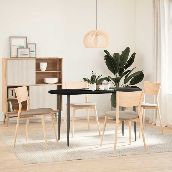 Tablero de mesa ovalado madera maciza de roble 140x60x2 cm M 3