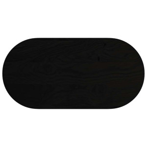 Tampo de mesa 100x50x4 cm carvalho maciça oval castanho-escuro H