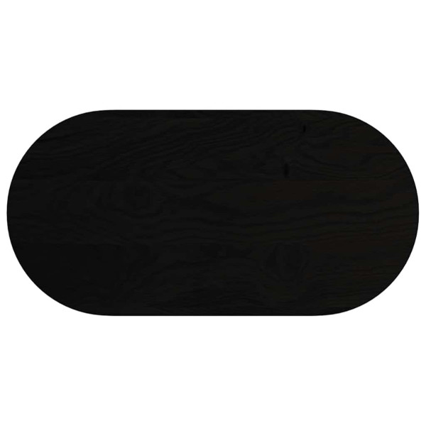 Tampo de mesa 100x50x4 cm carvalho maciça oval castanho-escuro M 2