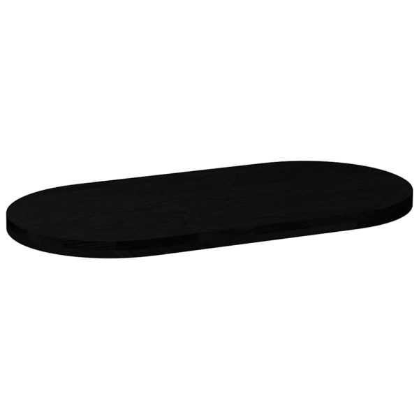 Tampo de mesa 100x50x4 cm carvalho maciça oval castanho-escuro M 4