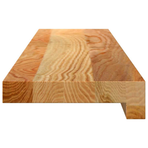 Alféizares de ventana 2 uds madera maciza roble marrón claro M 5