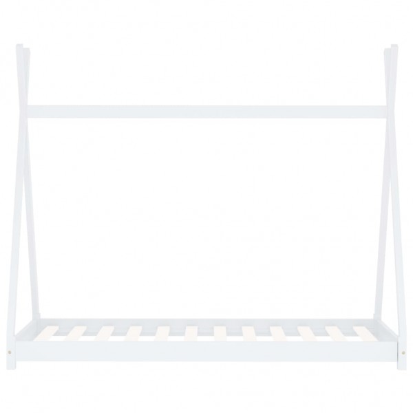 Estrutura de cama para crianças 90x200 cm pinho maciço branco M 3