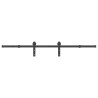 Kit de herrajes para puertas correderas acero negro 183 cm 2