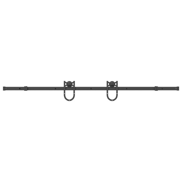 Kit de ferragens para porta deslizante 200 cm aço preto M 2