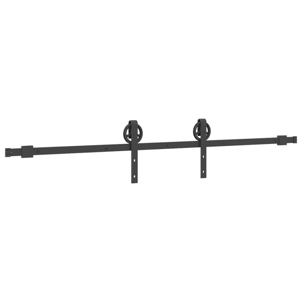 Kit de herrajes para puertas correderas acero negro 200 cm M 4