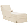 Chaise longue respaldo reposabrazos derecho terciopelo lino 1
