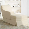 Chaise longue respaldo reposabrazos derecho terciopelo lino 3