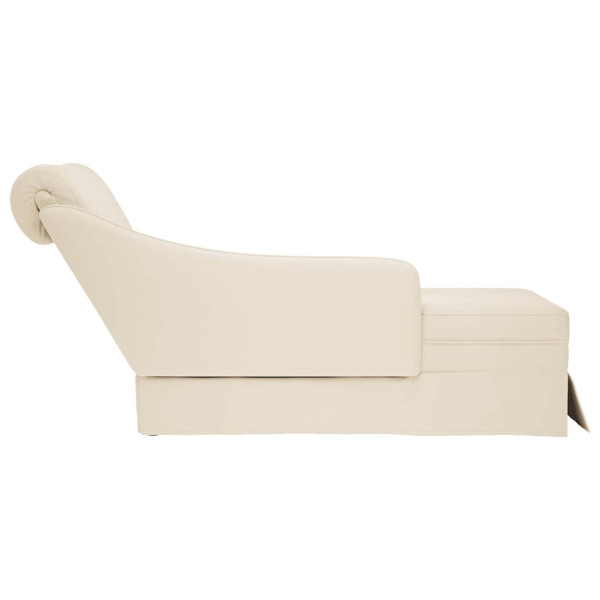 Chaise longue respaldo reposabrazos derecho terciopelo lino M 5