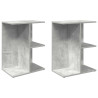 Mesas cabeceira 2 pcs 46.5x29x61cm deriv. madeira cinza cimento 2