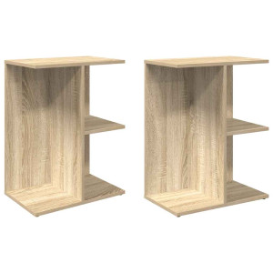 Mesas cabeceira 2pcs 46.5x29x61cm deriv.madeira carvalho sonoma H