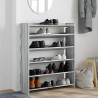 Mueble zapatero madera contrachapada gris sonoma 80x25x100 cm 3