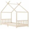 Estructura de cama infantil de madera maciza de pino 70x140 cm 2