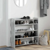 Mueble zapatero madera contrachapada gris hormigón 80x25x81 cm 3