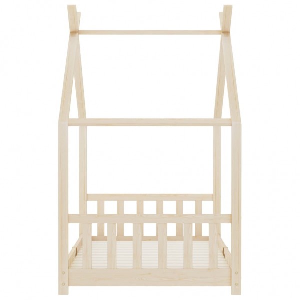 Estructura de cama infantil de madera maciza de pino 70x140 cm M 4