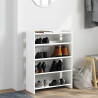 Mueble zapatero madera contrachapada blanco 80x25x61.5 cm 3