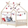 Estructura de cama infantil de madera maciza de pino 80x160 cm 1