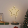 Luzes de Natal silhueta estrela 80 LEDs branco quente 2
