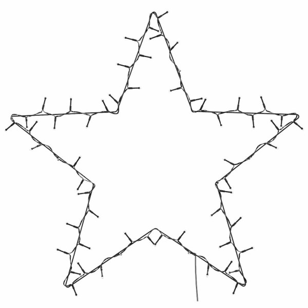 Luces de Navidad Silueta de Estrella 80 LEDs blanco cálido M 3