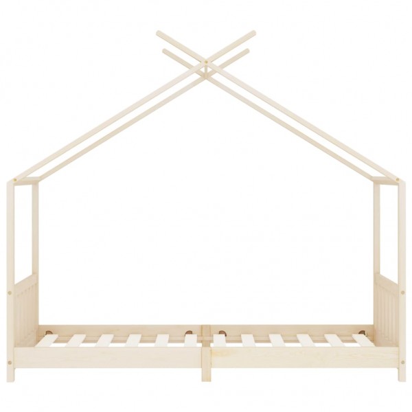 Estructura de cama infantil de madera maciza de pino 80x160 cm M 3