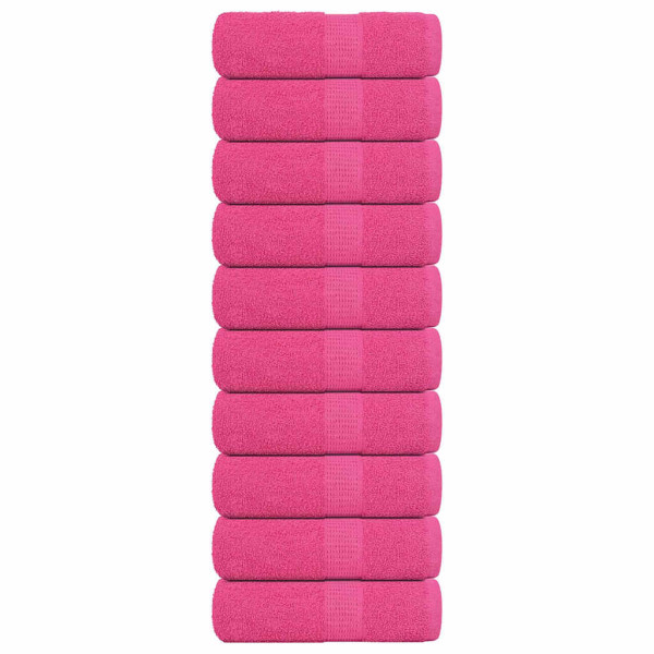 Toallas de jabón 10 piezas Rosa 30x30 cm 360 g/m² 100% Algodón D