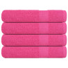 Toallas de sauna 4 uds 100% algodón rosa 80x200 cm 360 gsm 1