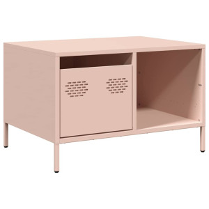 Mesa de centro 68.5x50x43.5 cm aço laminado a frio rosa H