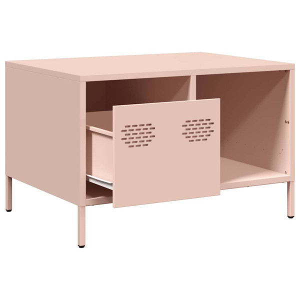 Mesa de centro acero laminado en frío rosa 68.5x50x43.5 cm M 5