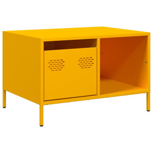 Mesa de centro acero laminado en frío amarillo 68.5x50x43.5 cm H