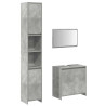 Set muebles de baño 2 piezas madera contrachapada gris hormigón 2