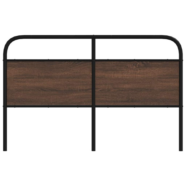 Cabeceira de cama 160cm derivados madeira/aço carvalho castanho M 3