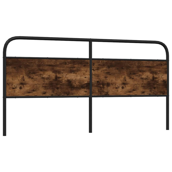 Cabeceira de cama 180 cm derivados madeira/aço carvalho fumado M 5