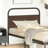 Cabeceira de cama 90 cm derivados madeira/aço carvalho castanho 2