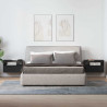 Mesitas de noche de pared 2 unidades negra 45x26x28.5 cm 3