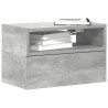 Mesa de cabeceira de parede 45x26x28.5 cm cinzento cimento 1