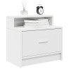 Mesa de cabeceira com gaveta 51x31x47 cm branco 1
